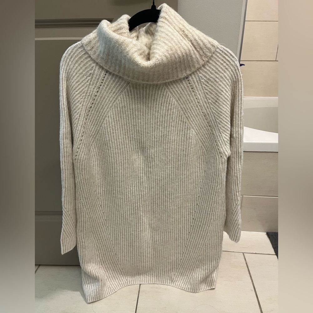 Topshop Cream Cowl Neck Sweater Dress